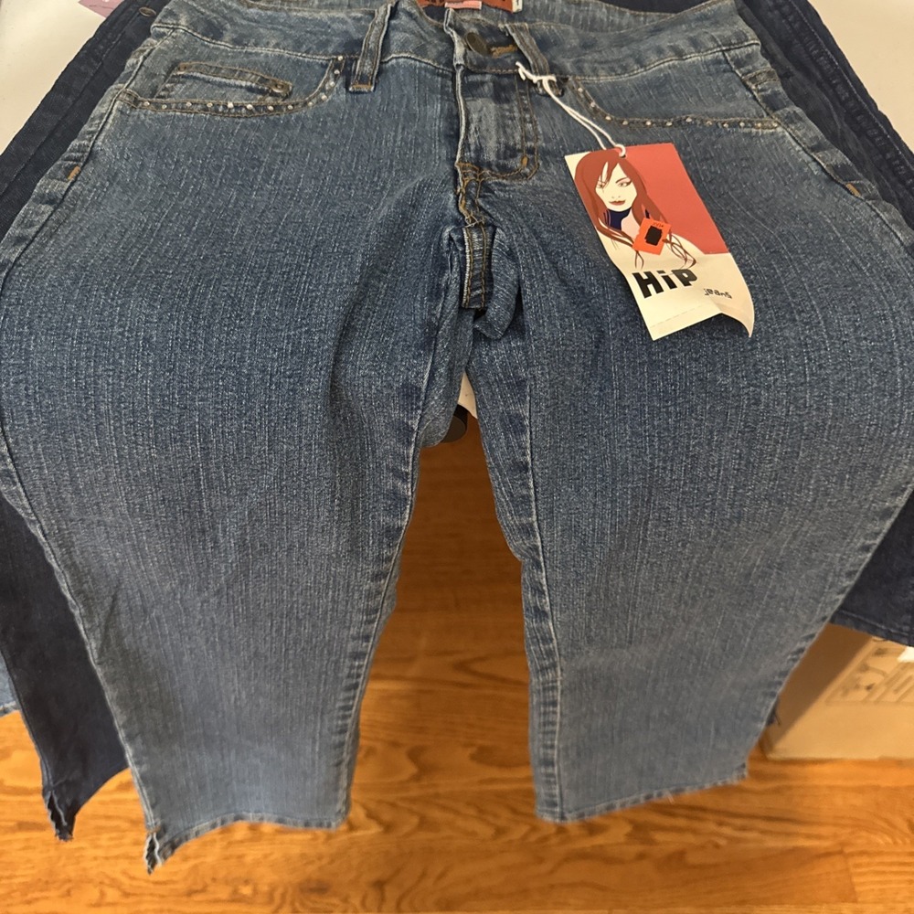 h.i.p. Women's Capri Jeans Lot 6 Pairs / Junior Sizes 1 & 5 Blue Classic Denim - Picture 6 of 16